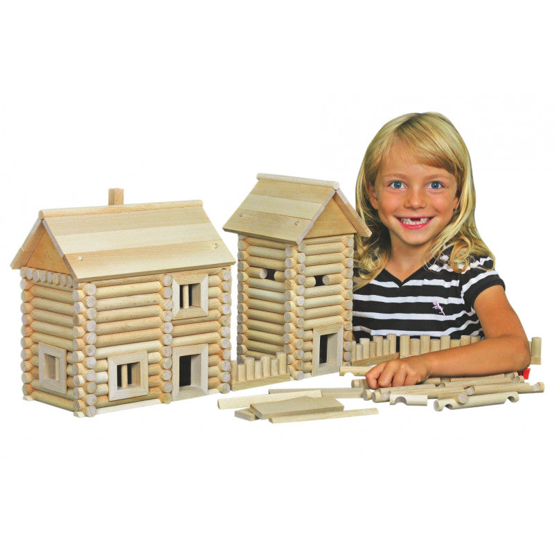 Set constructie arhitectura Vario Massive, 209 piese mari din lemn, Walachia
